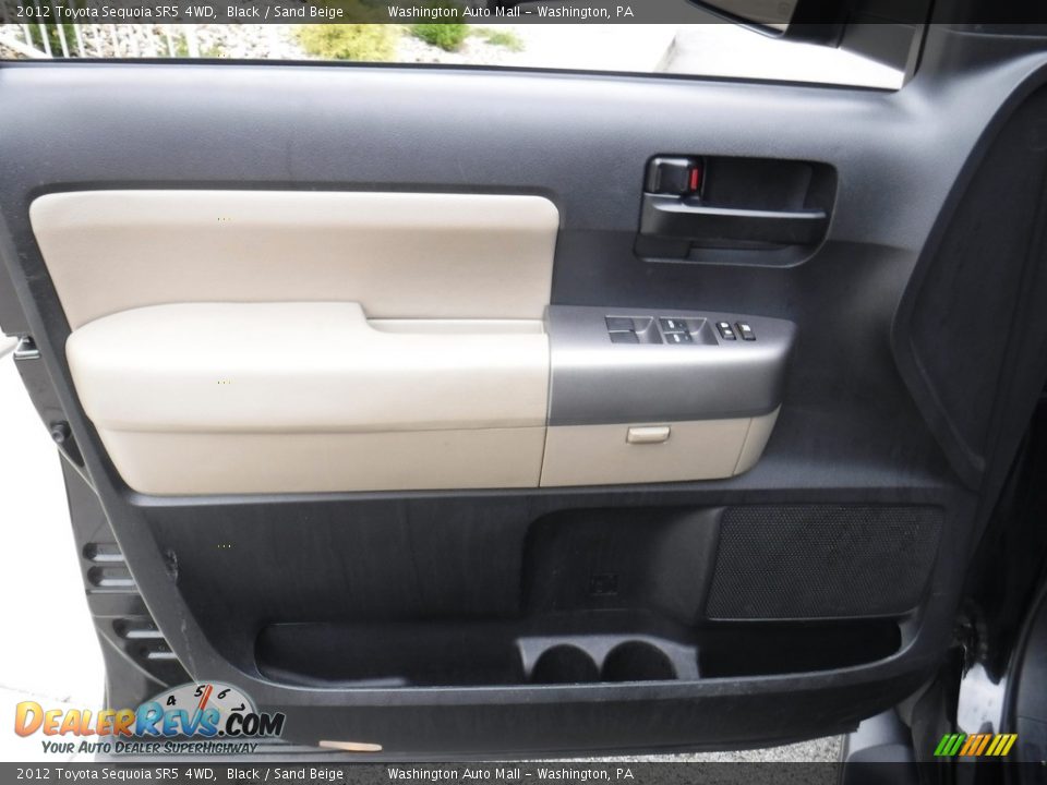 2012 Toyota Sequoia SR5 4WD Black / Sand Beige Photo #17