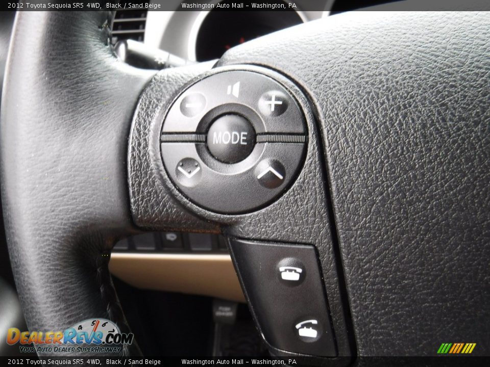 2012 Toyota Sequoia SR5 4WD Black / Sand Beige Photo #24