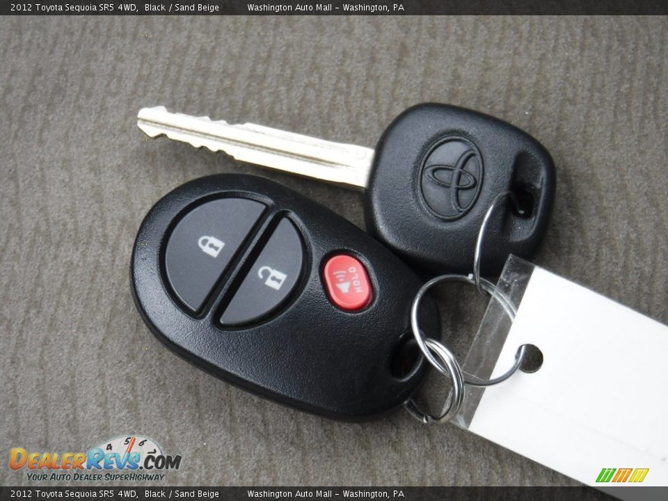2012 Toyota Sequoia SR5 4WD Black / Sand Beige Photo #28