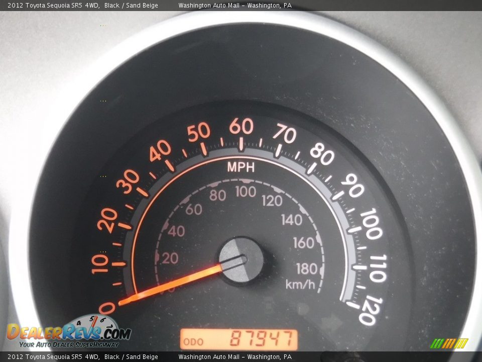 2012 Toyota Sequoia SR5 4WD Black / Sand Beige Photo #30
