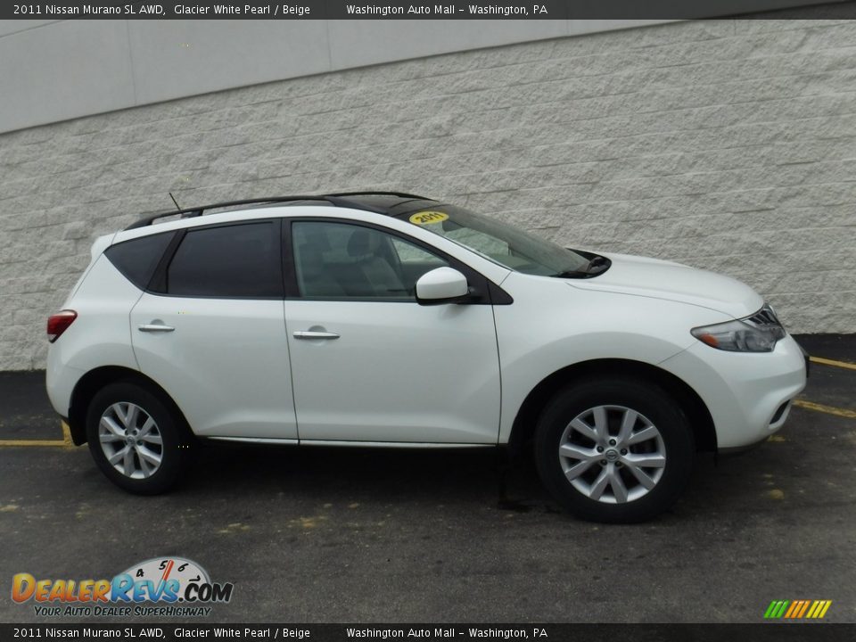 2011 Nissan Murano SL AWD Glacier White Pearl / Beige Photo #2