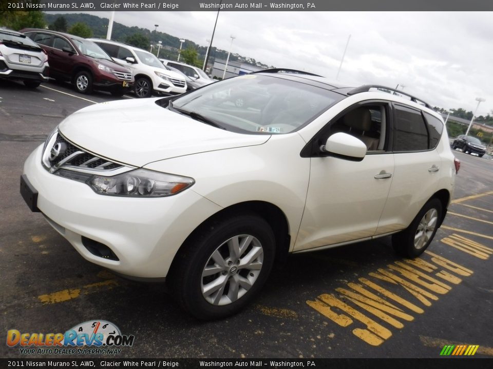 2011 Nissan Murano SL AWD Glacier White Pearl / Beige Photo #6