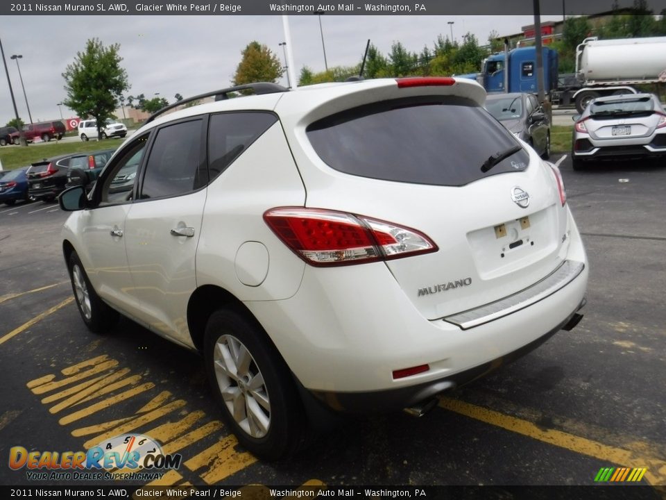 2011 Nissan Murano SL AWD Glacier White Pearl / Beige Photo #7