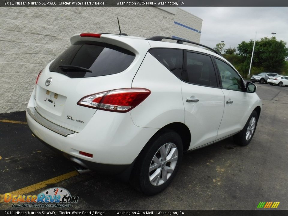 2011 Nissan Murano SL AWD Glacier White Pearl / Beige Photo #8
