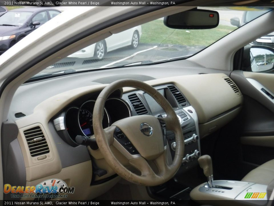 2011 Nissan Murano SL AWD Glacier White Pearl / Beige Photo #11