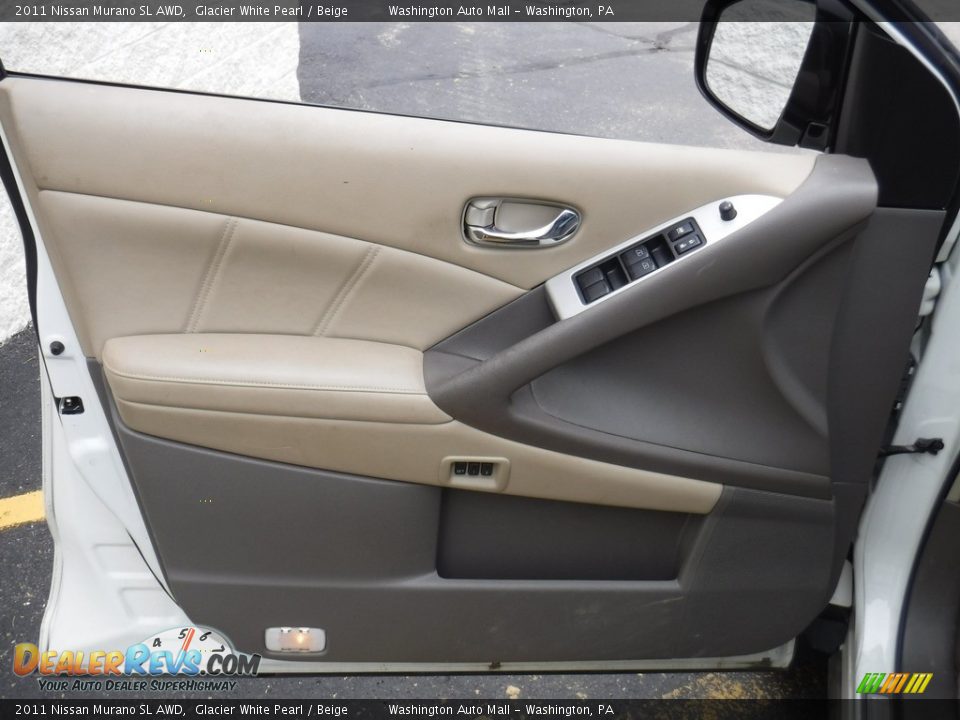 2011 Nissan Murano SL AWD Glacier White Pearl / Beige Photo #12