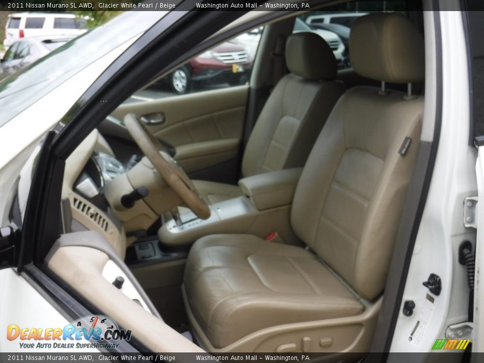 2011 Nissan Murano SL AWD Glacier White Pearl / Beige Photo #13