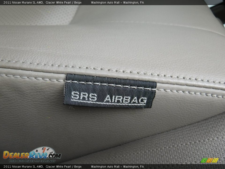 2011 Nissan Murano SL AWD Glacier White Pearl / Beige Photo #15