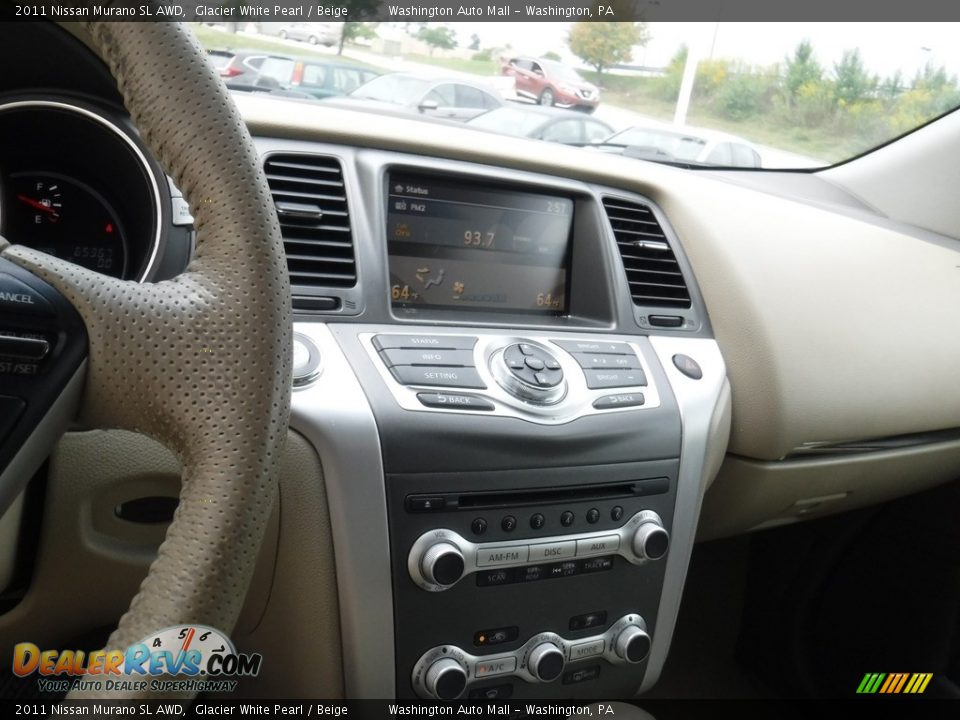 2011 Nissan Murano SL AWD Glacier White Pearl / Beige Photo #17