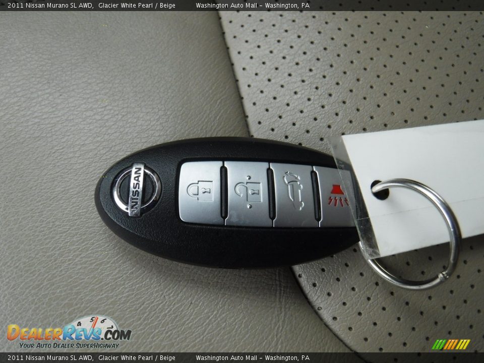 2011 Nissan Murano SL AWD Glacier White Pearl / Beige Photo #23