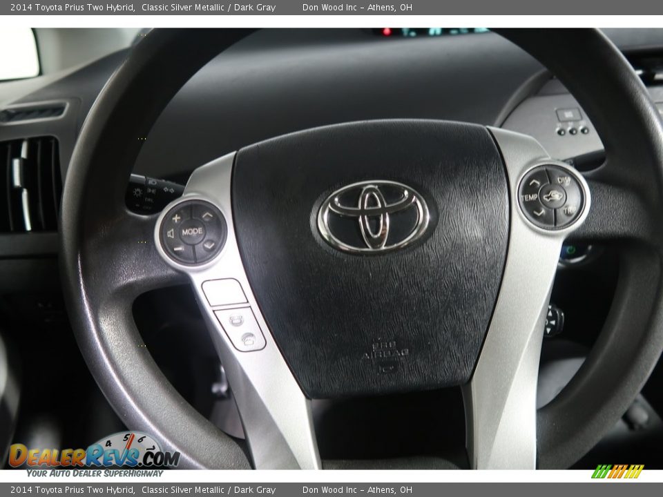2014 Toyota Prius Two Hybrid Classic Silver Metallic / Dark Gray Photo #14