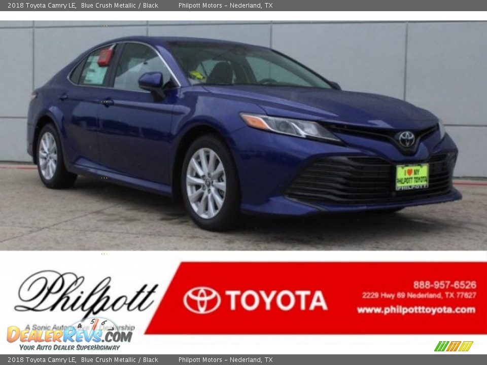 2018 Toyota Camry LE Blue Crush Metallic / Black Photo #1