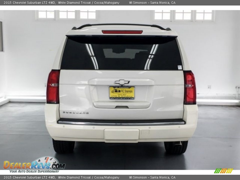 2015 Chevrolet Suburban LTZ 4WD White Diamond Tricoat / Cocoa/Mahogany Photo #3