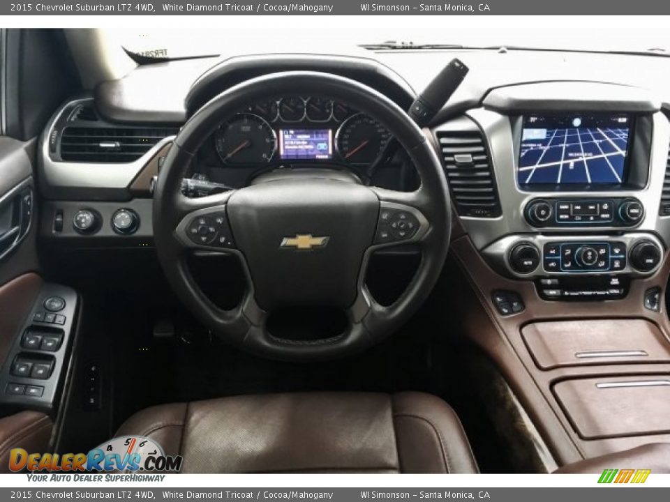 2015 Chevrolet Suburban LTZ 4WD White Diamond Tricoat / Cocoa/Mahogany Photo #4