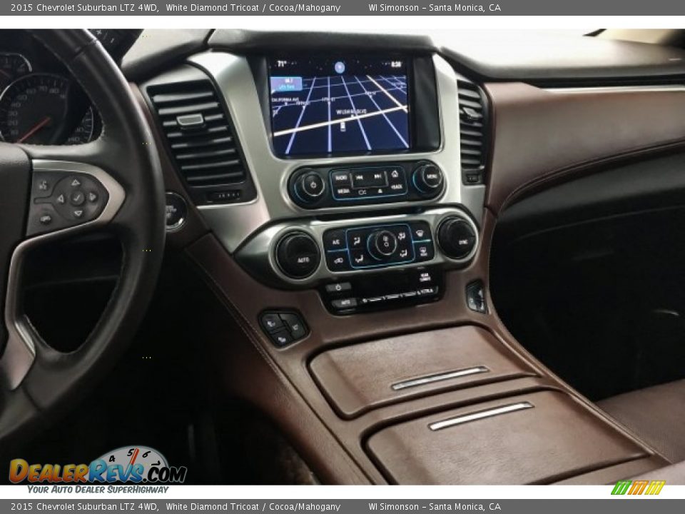 2015 Chevrolet Suburban LTZ 4WD White Diamond Tricoat / Cocoa/Mahogany Photo #5
