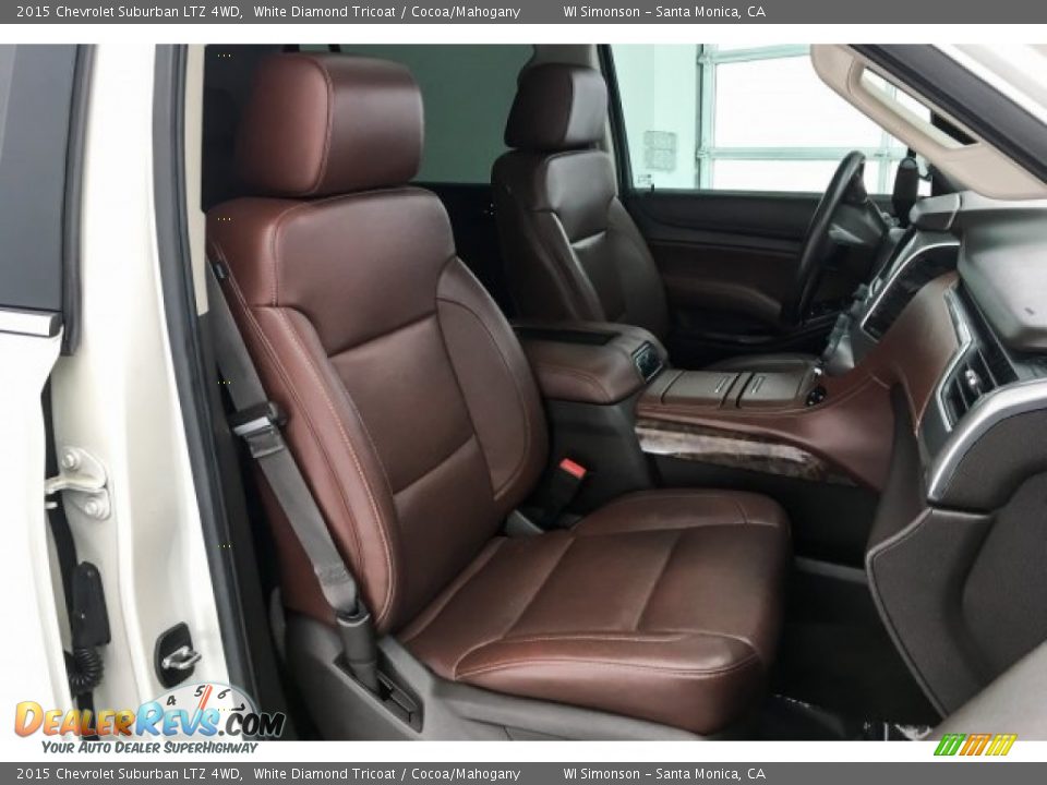 2015 Chevrolet Suburban LTZ 4WD White Diamond Tricoat / Cocoa/Mahogany Photo #6