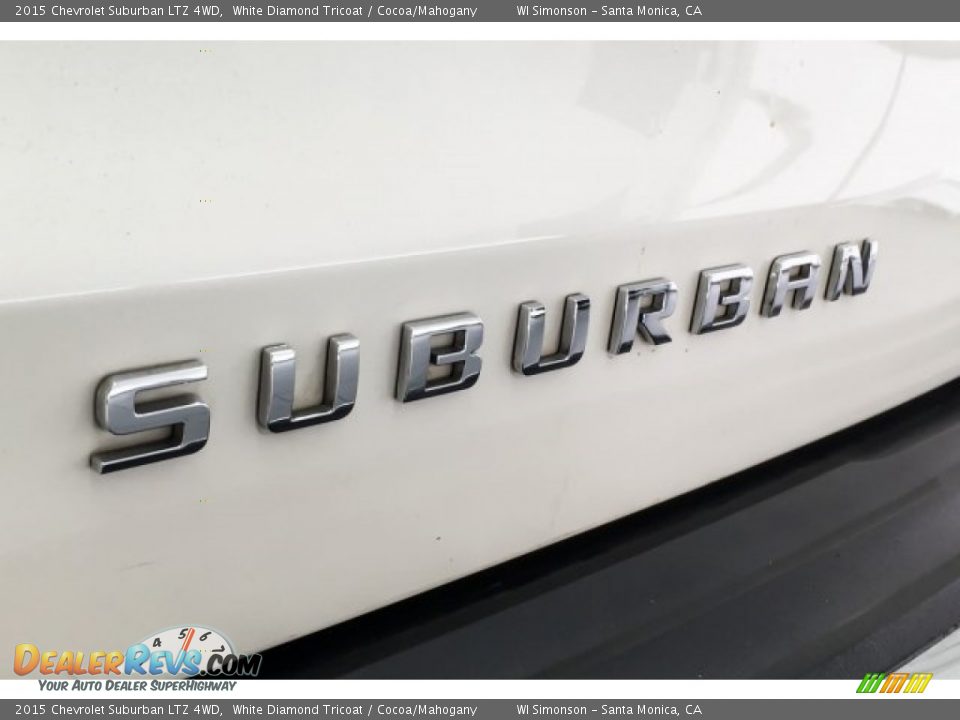2015 Chevrolet Suburban LTZ 4WD White Diamond Tricoat / Cocoa/Mahogany Photo #7