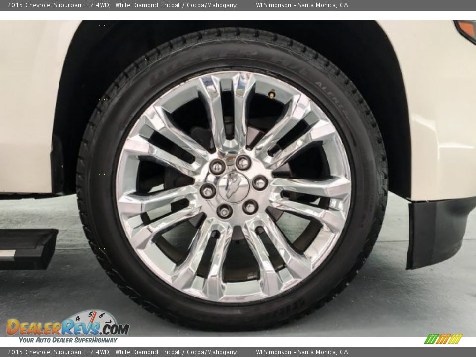2015 Chevrolet Suburban LTZ 4WD White Diamond Tricoat / Cocoa/Mahogany Photo #8