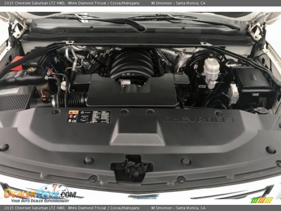 2015 Chevrolet Suburban LTZ 4WD White Diamond Tricoat / Cocoa/Mahogany Photo #9