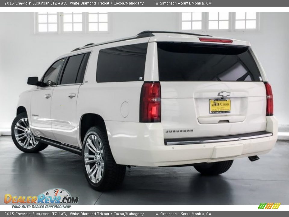 2015 Chevrolet Suburban LTZ 4WD White Diamond Tricoat / Cocoa/Mahogany Photo #10