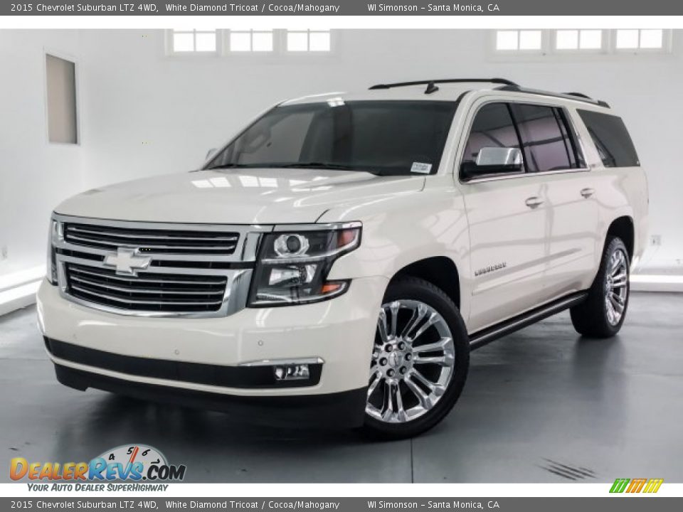 2015 Chevrolet Suburban LTZ 4WD White Diamond Tricoat / Cocoa/Mahogany Photo #12