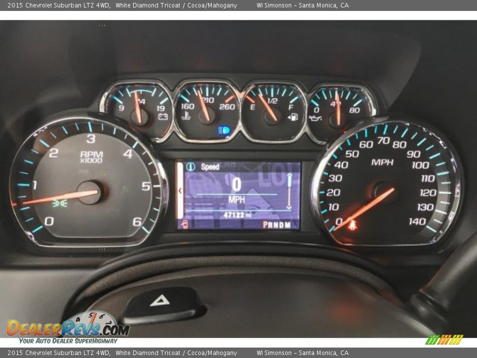 2015 Chevrolet Suburban LTZ 4WD White Diamond Tricoat / Cocoa/Mahogany Photo #21