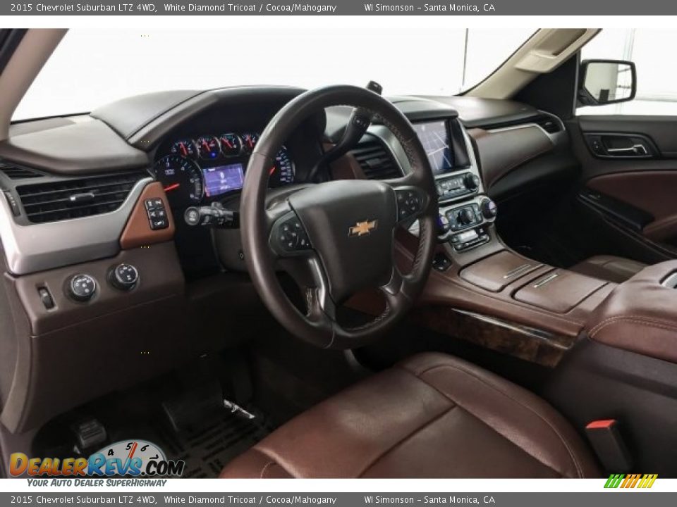 2015 Chevrolet Suburban LTZ 4WD White Diamond Tricoat / Cocoa/Mahogany Photo #23