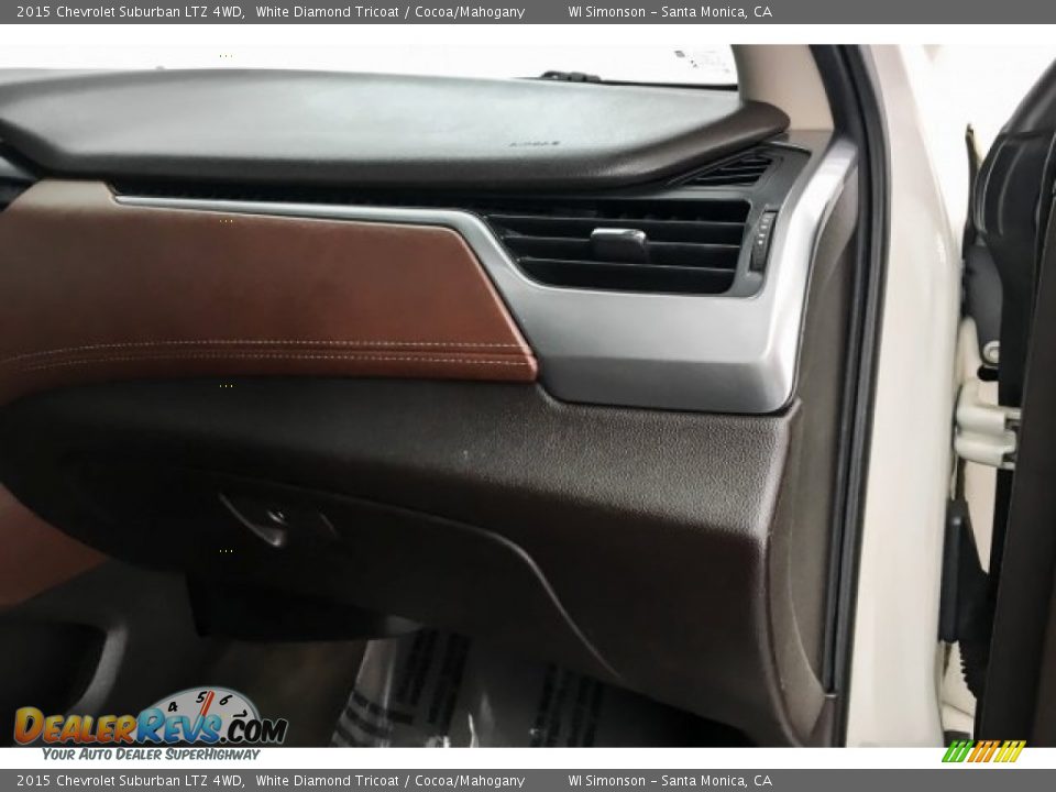 2015 Chevrolet Suburban LTZ 4WD White Diamond Tricoat / Cocoa/Mahogany Photo #29