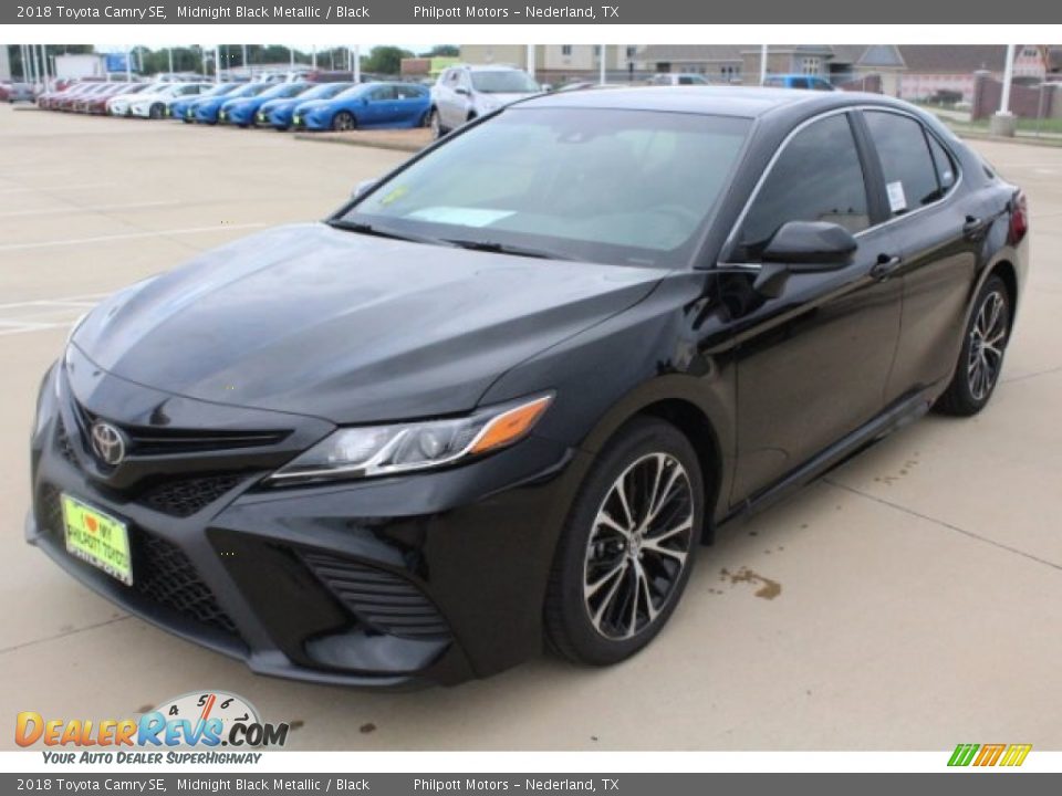 2018 Toyota Camry SE Midnight Black Metallic / Black Photo #3