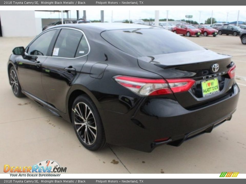 2018 Toyota Camry SE Midnight Black Metallic / Black Photo #6