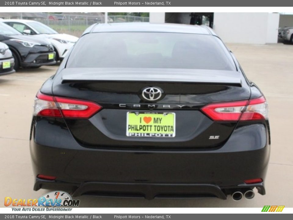 2018 Toyota Camry SE Midnight Black Metallic / Black Photo #7