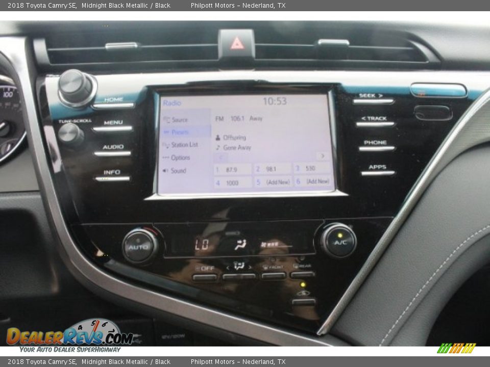 2018 Toyota Camry SE Midnight Black Metallic / Black Photo #16