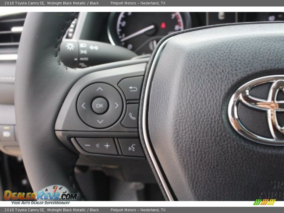 2018 Toyota Camry SE Midnight Black Metallic / Black Photo #18