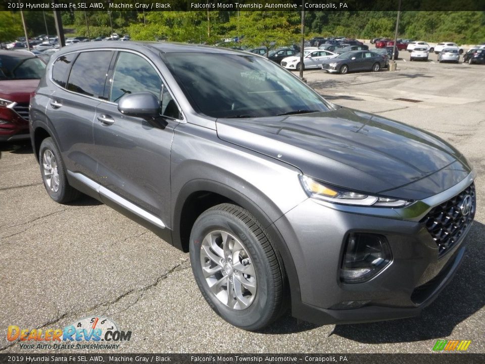 2019 Hyundai Santa Fe SEL AWD Machine Gray / Black Photo #3