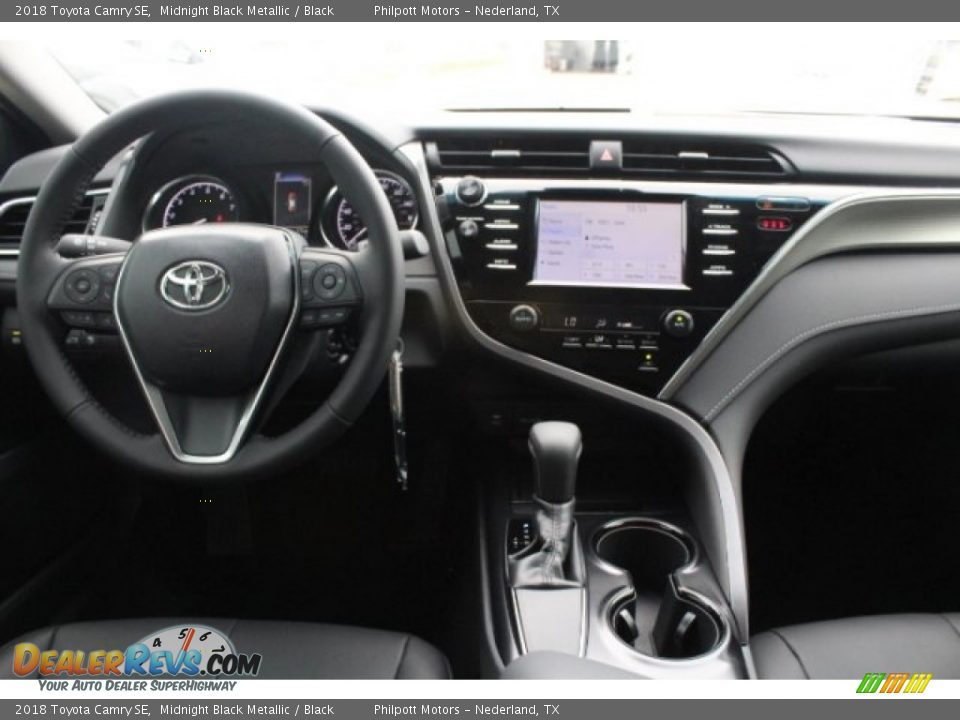 2018 Toyota Camry SE Midnight Black Metallic / Black Photo #24