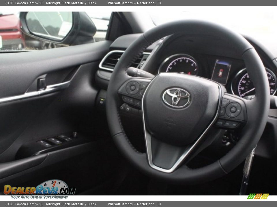 2018 Toyota Camry SE Midnight Black Metallic / Black Photo #25