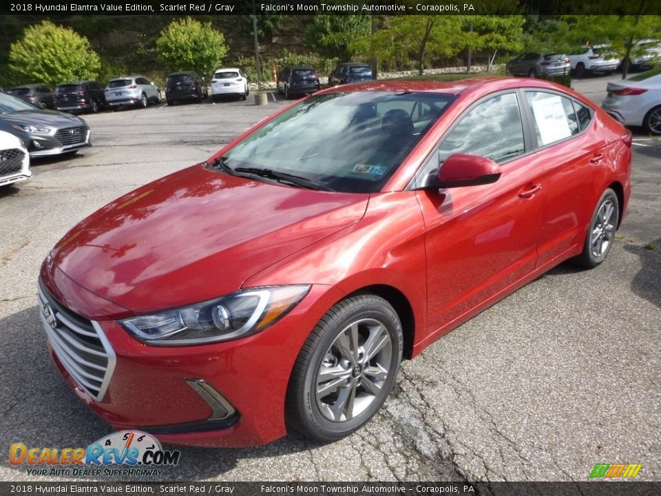 2018 Hyundai Elantra Value Edition Scarlet Red / Gray Photo #5