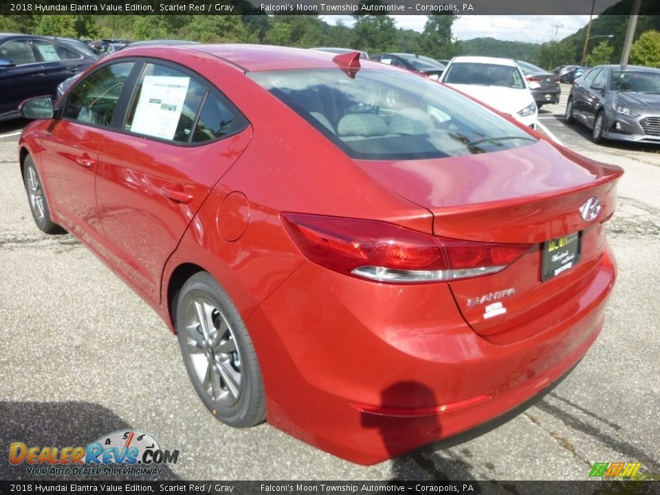 2018 Hyundai Elantra Value Edition Scarlet Red / Gray Photo #6