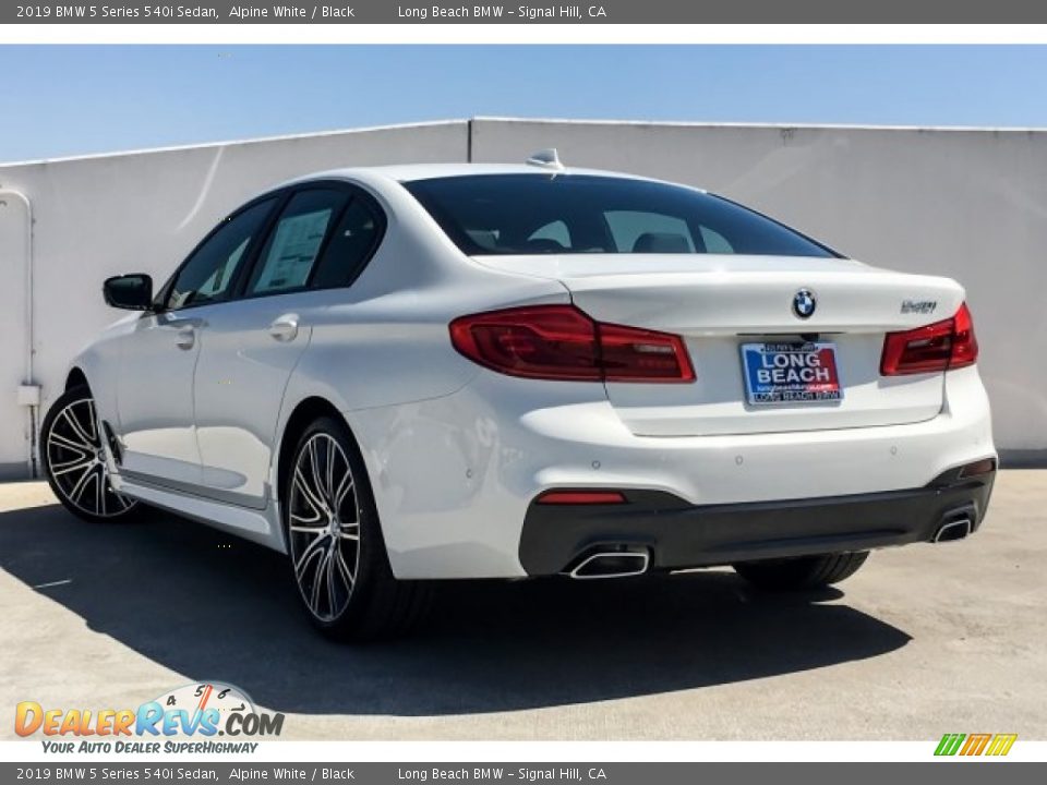 2019 BMW 5 Series 540i Sedan Alpine White / Black Photo #2