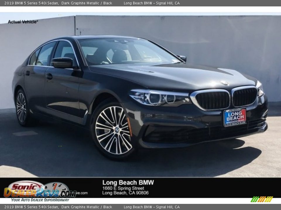 2019 BMW 5 Series 540i Sedan Dark Graphite Metallic / Black Photo #1