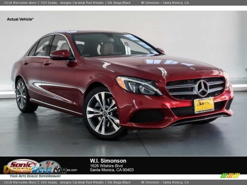 2018 Mercedes-Benz C 300 Sedan designo Cardinal Red Metallic / Silk Beige/Black Photo #1