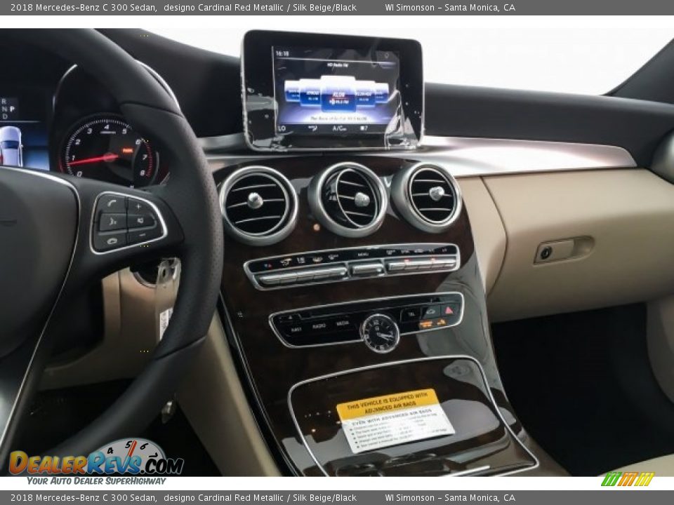 2018 Mercedes-Benz C 300 Sedan designo Cardinal Red Metallic / Silk Beige/Black Photo #6