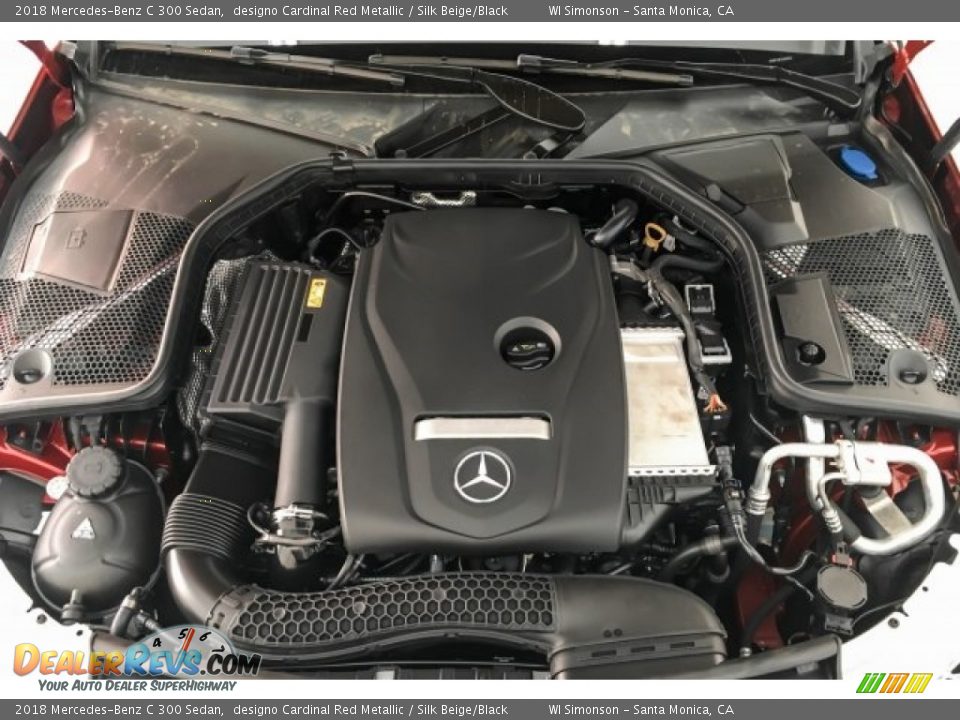 2018 Mercedes-Benz C 300 Sedan designo Cardinal Red Metallic / Silk Beige/Black Photo #8