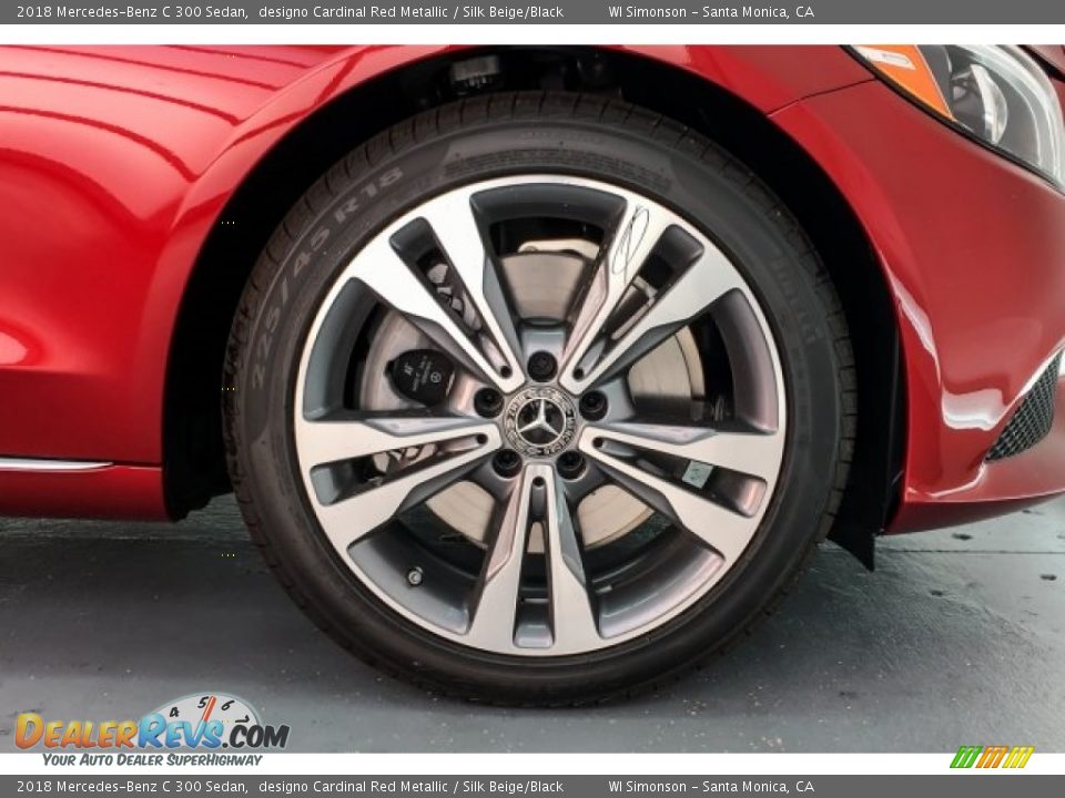 2018 Mercedes-Benz C 300 Sedan designo Cardinal Red Metallic / Silk Beige/Black Photo #9