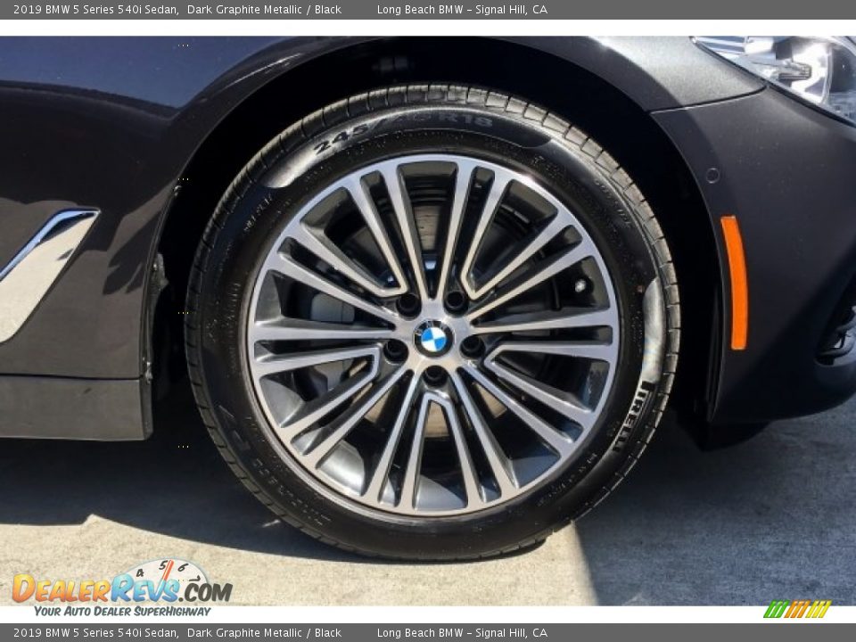 2019 BMW 5 Series 540i Sedan Dark Graphite Metallic / Black Photo #9