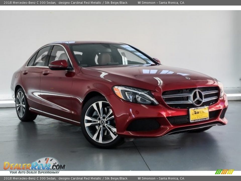 2018 Mercedes-Benz C 300 Sedan designo Cardinal Red Metallic / Silk Beige/Black Photo #12