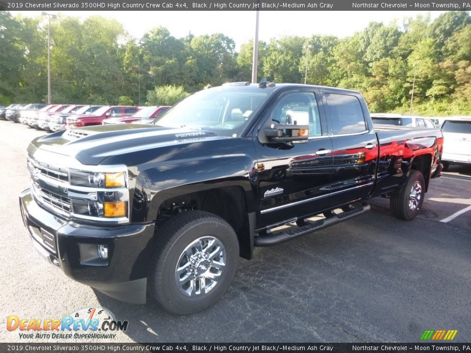 2019 Chevrolet Silverado 3500HD High Country Crew Cab 4x4 Black / High Country Jet Black/­Medium Ash Gray Photo #1