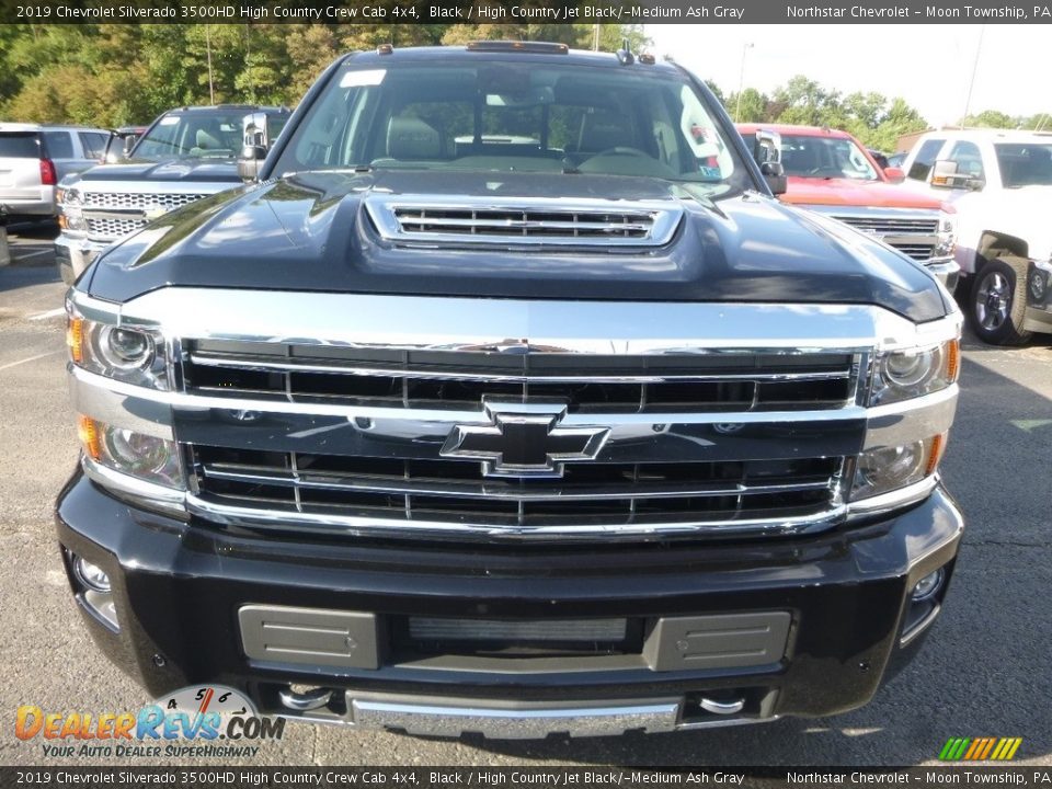 2019 Chevrolet Silverado 3500HD High Country Crew Cab 4x4 Black / High Country Jet Black/­Medium Ash Gray Photo #6