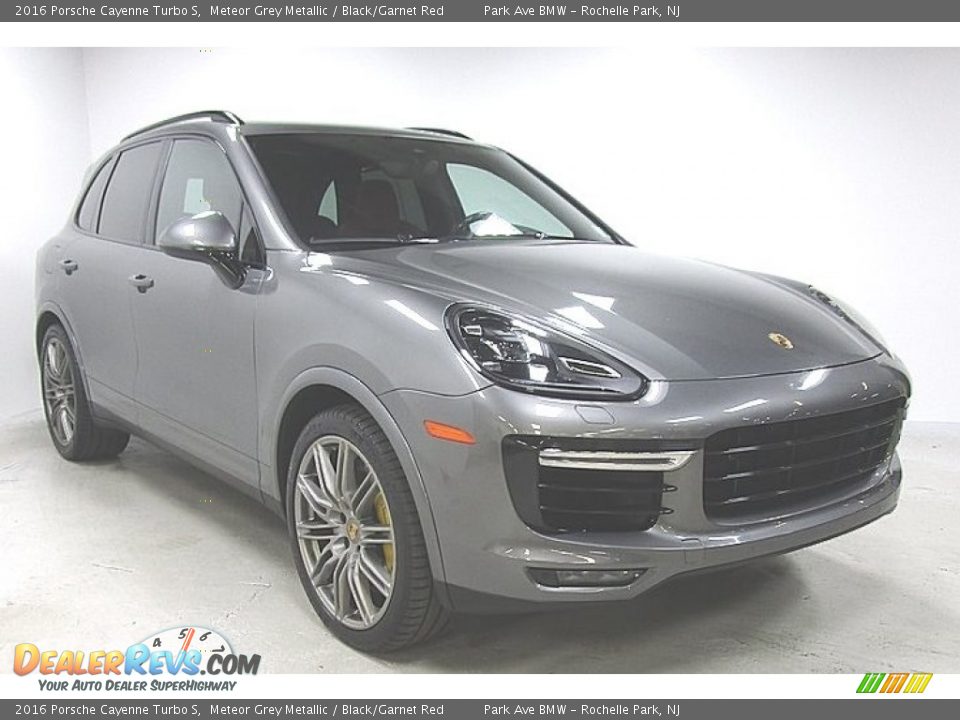 2016 Porsche Cayenne Turbo S Meteor Grey Metallic / Black/Garnet Red Photo #7