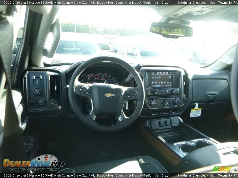 2019 Chevrolet Silverado 3500HD High Country Crew Cab 4x4 Black / High Country Jet Black/­Medium Ash Gray Photo #13